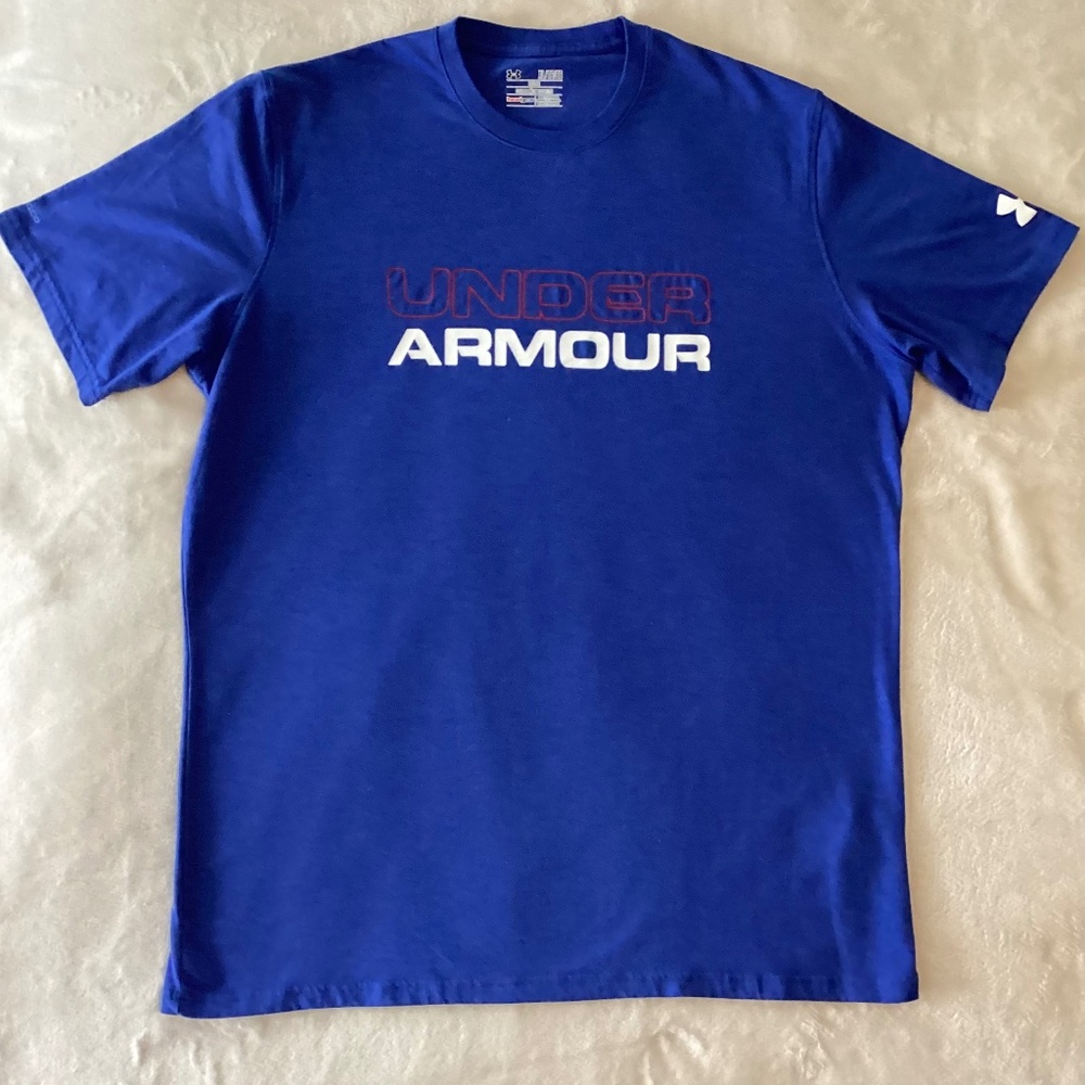 Men’s Size XL Graphic | Performance T-Shirt | Under Armour | Blue Tee | EUC |